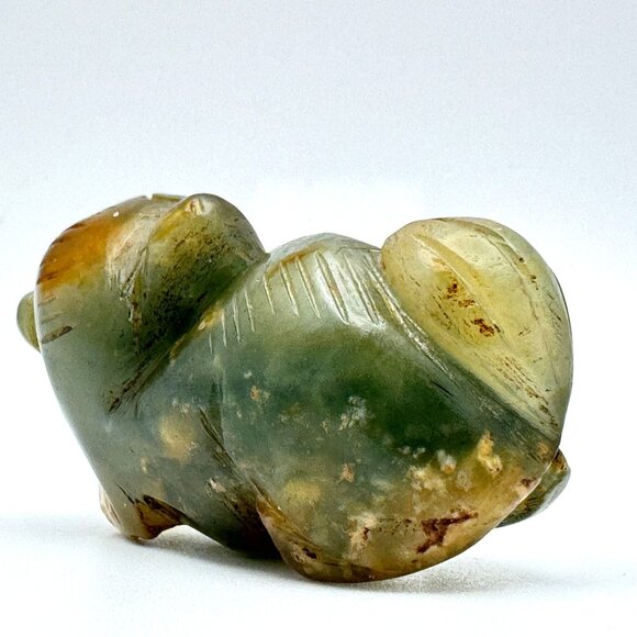 Jade Carved Mythical Beast Monkey? Figurine Rustic Stone Antique 17 c ? - Picture 8 of 11